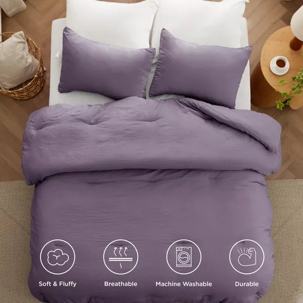Comforter Set – Soft & Warm Imitation Washed Cotton Bedding for All Seasons King
