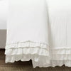 3pc Ella Ruffle Comforter Bedding Set White - King