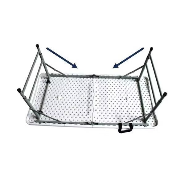 Adjustable Height Folding Table Off-Whit