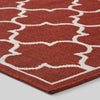 Thornhill Geometric Outdoor Rug Red/Ivory 3'3