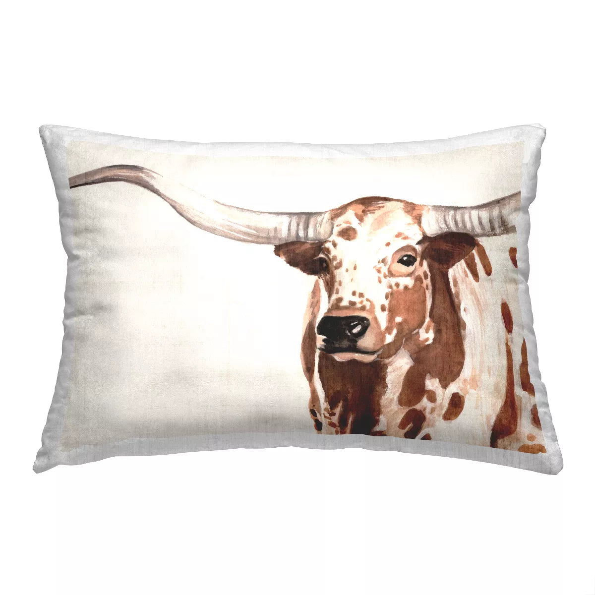14"x20" Stupell Industries Longhorn Cattle Portrait Throw Pillow SHOWROOM ITEM