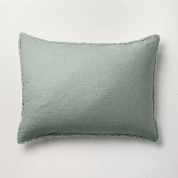 Heavyweight Linen Blend Duvet Cover & Pillow Sham Set Full/Queen