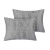 Aya Jacquard Geo Comforter & Sheets Bedding Set Gray - Queen