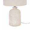 White Textured Terracotta Table Lamp