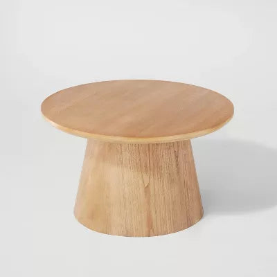 Wooden Round Pedestal Coffee Table