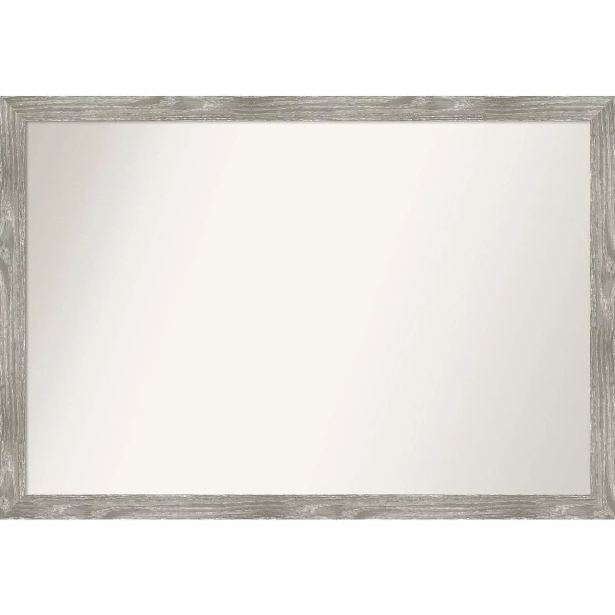 Non-Beveled Dove Gray Wash Square Wall Mirror