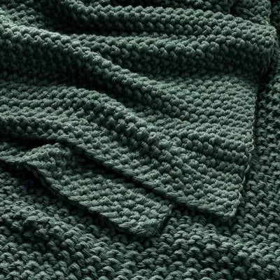 Chunky Knit Bed Blanket - Full/Queen