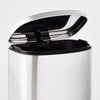 D Shape Step Trash Can - Stainless Steel, Kitchen Garbage Can, Smooth Finish, Indoor Use