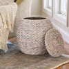 Barrel Wicker Side Table