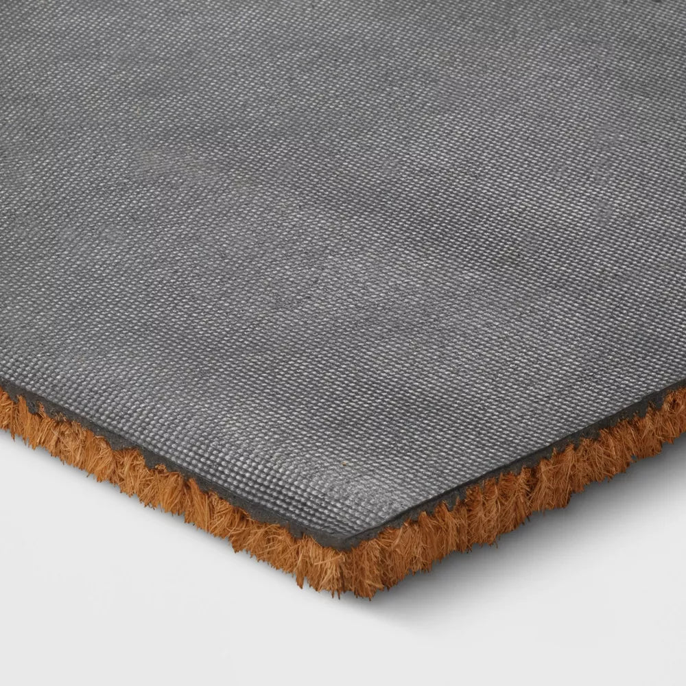 'Hello' Rainbow Coir Doormat Natural