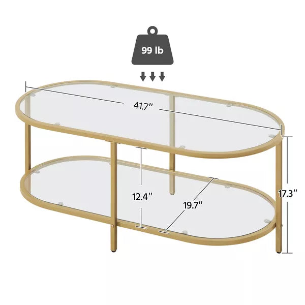 Tempered Glass 2-layer Coffee Table