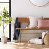 Round Wood Framed Wall Mirror
