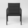 1-Piece Padded Sling Patio Black CHAIR ONLY