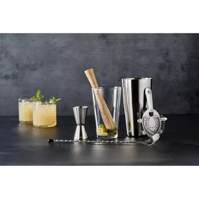 4pc Bar Tool Set (Shaker, Strainer, Muddler, Stirring Spoon)