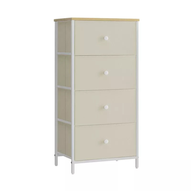 Bedroom, Fabric Dresser with 4 Metal Frame