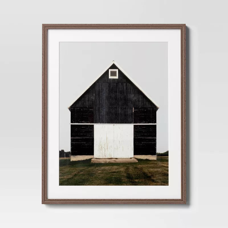 Barn Framed Poster Black - Countryside Elegance, Vintage Artistry