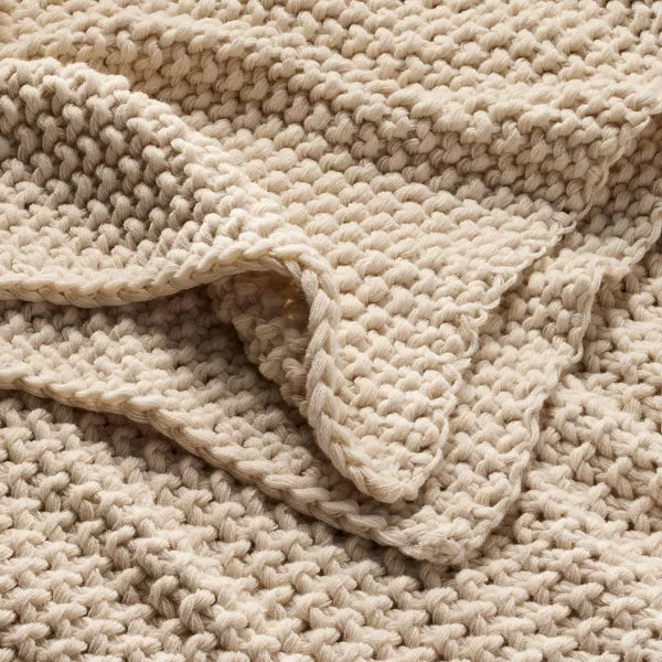 Chunky Knit Bed Blanket Full/Queen