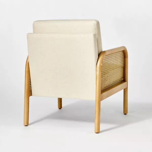 Cane Accent Chair Cream