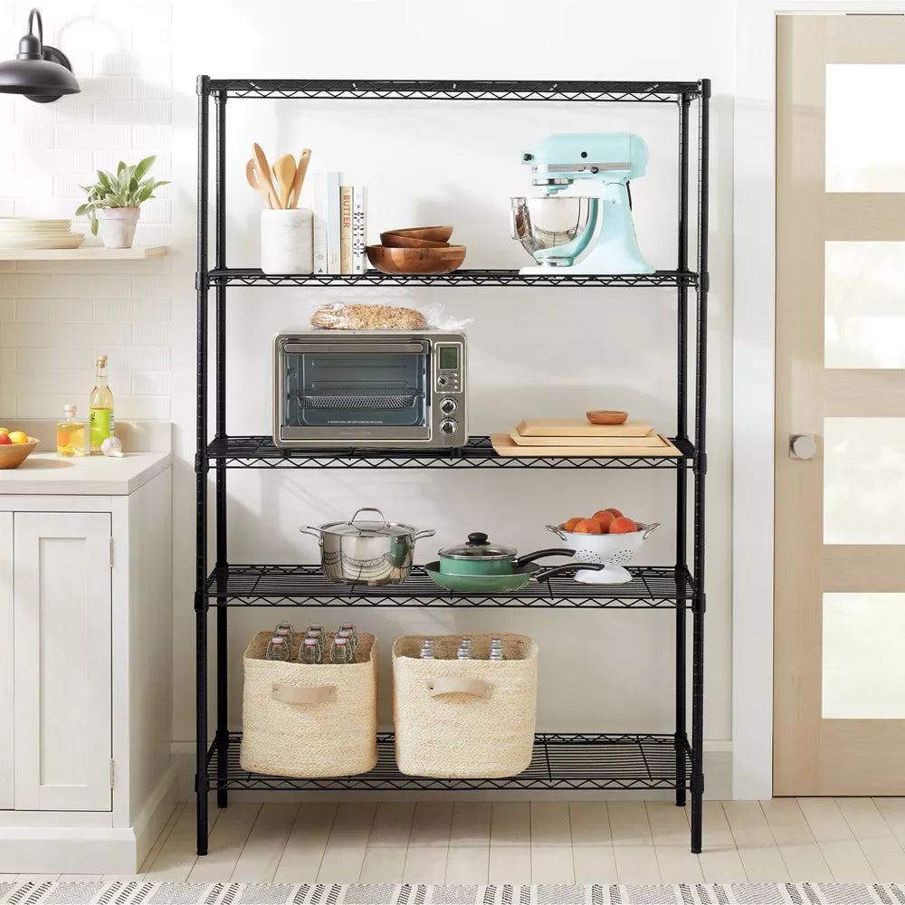 5 Tier Wide Wire Shelving