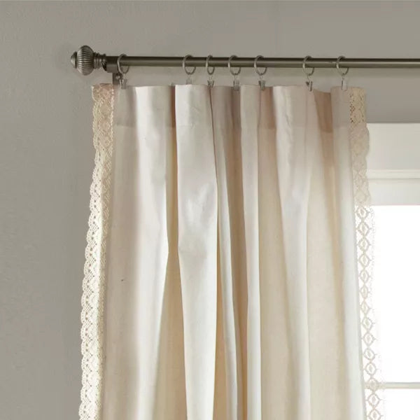 Rosalie Rod Pocket Light Filtering Window Curtain Panels - Set of 2