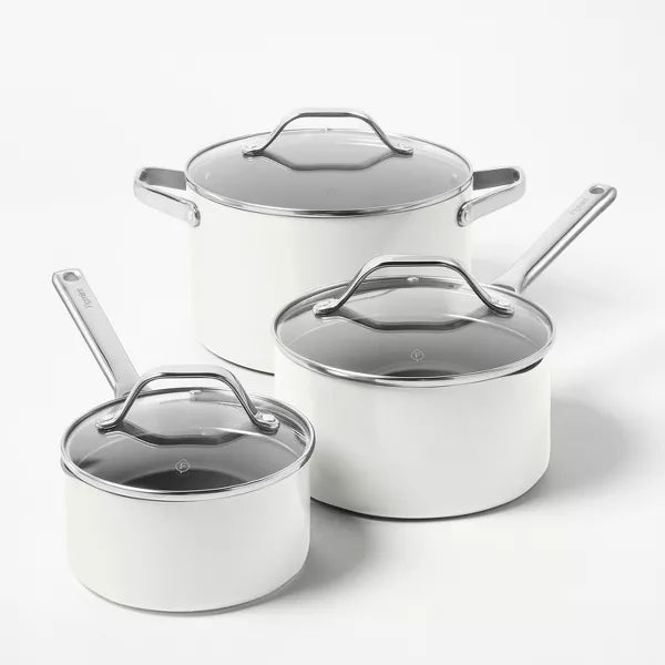 12pc Nonstick Ceramic Coated Aluminum Cookware Set