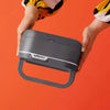 Portable Food Warmer, Electric Lunch Box with Detachable Cord: Stainless Steel, Dishwasher-Safe, Gray