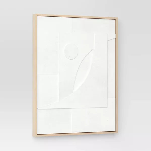 Dimensional II 3D Framed Wall Sculpture with Sand texture