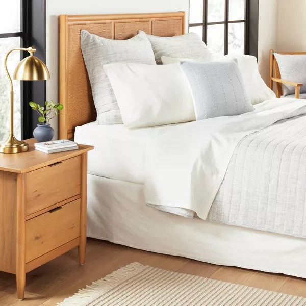 Linen Blend with Hem Stitch Sheet Set - King