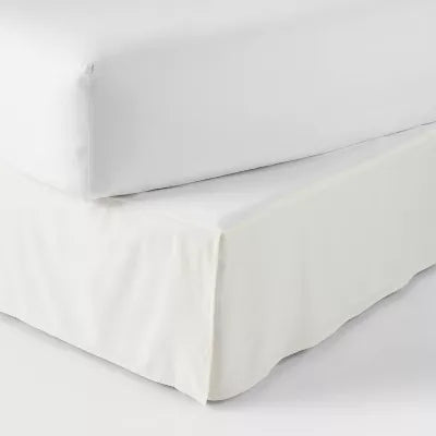 8pc Tufted Broken Stripe Comforter Bedding Set White - Queen