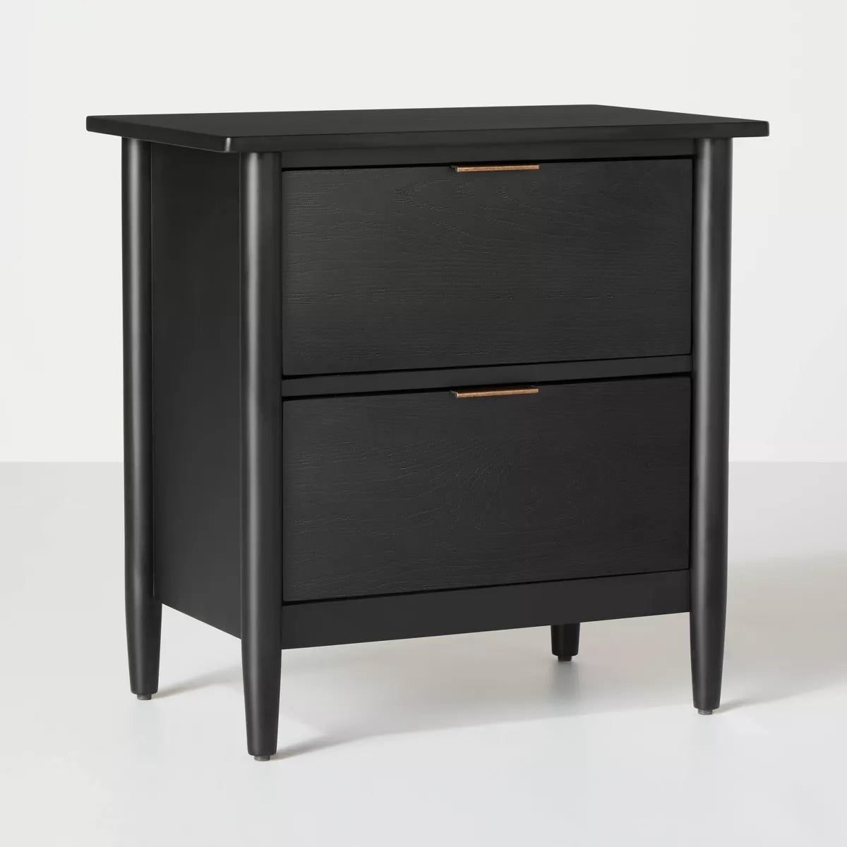 2 Drawer Modern Wood Nightstand