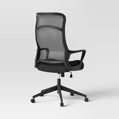 Comfort Office Chair Black - Ergonomic, Adjustable, Mesh Back, 5-Wheel Base