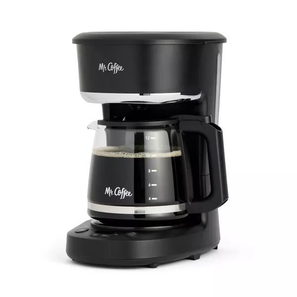 12-Cup Programmable Coffee Maker Black: Stainless Steel Drip Machine, Dishwasher-Safe, Electric, Paper Filter