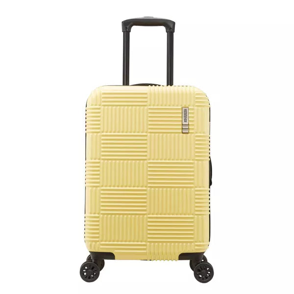 NXT Checkered Hardside Carry On Spinner Suitcase