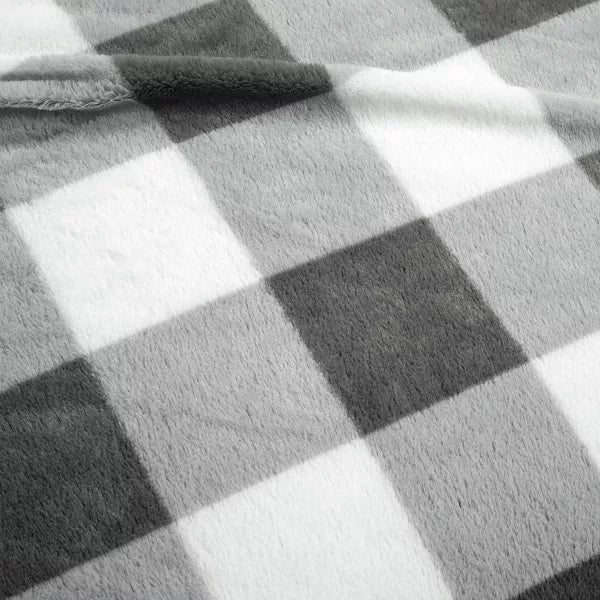 Soft Plush Plaid All Season Comforter Bedding Set - Full/Queen