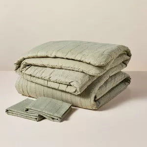 3pc Washed Loop Stripe Duvet Cover Bedding Set - King