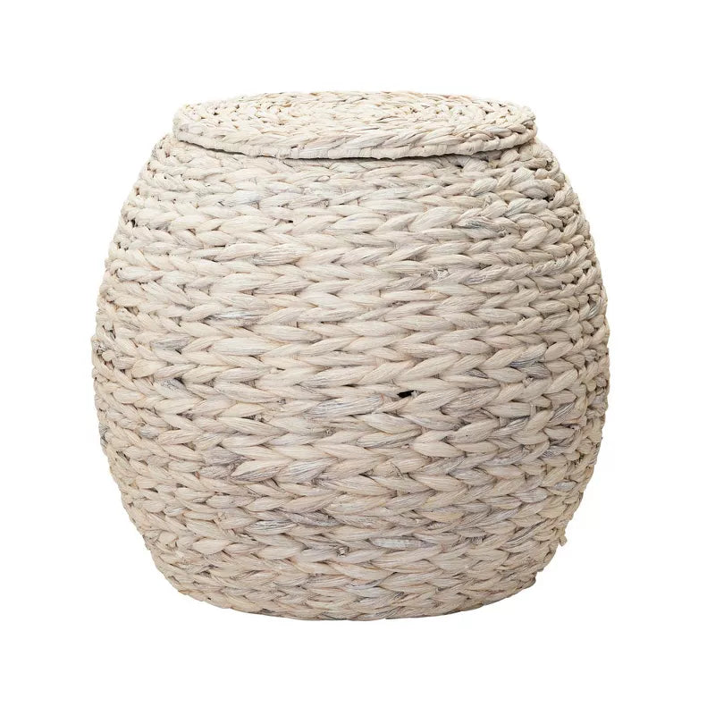 Barrel Wicker Side Table