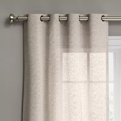 1pc Light Filtering Textured Weave Window Curtain Panel