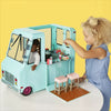 Sweet Stop Ice Cream Truck with Electronics for Dolls - Light Blue