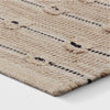 Woven Striped Flatweave Rug Black/Cream