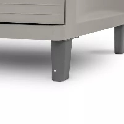 3 Drawer Storage Cabinet Gray