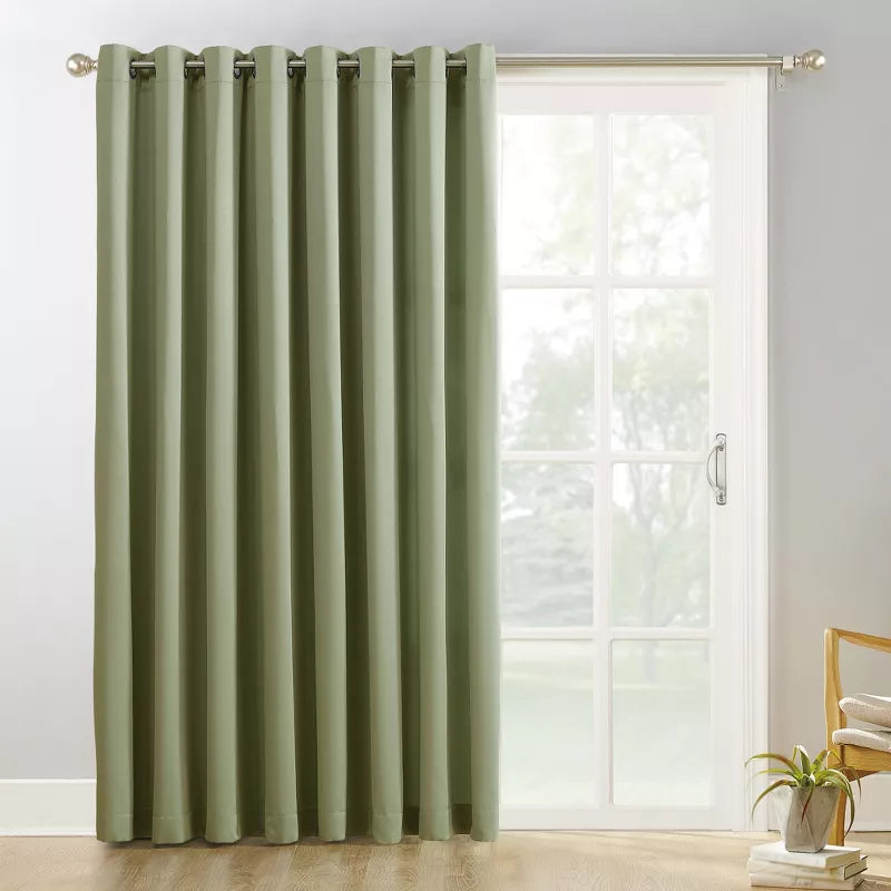 Blackout Kenneth Extra-Wide Grommet Sliding Patio Door Curtain Panel