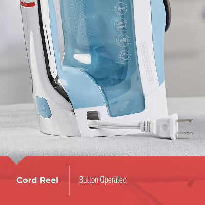 Steam Iron Retractable Cord Gray