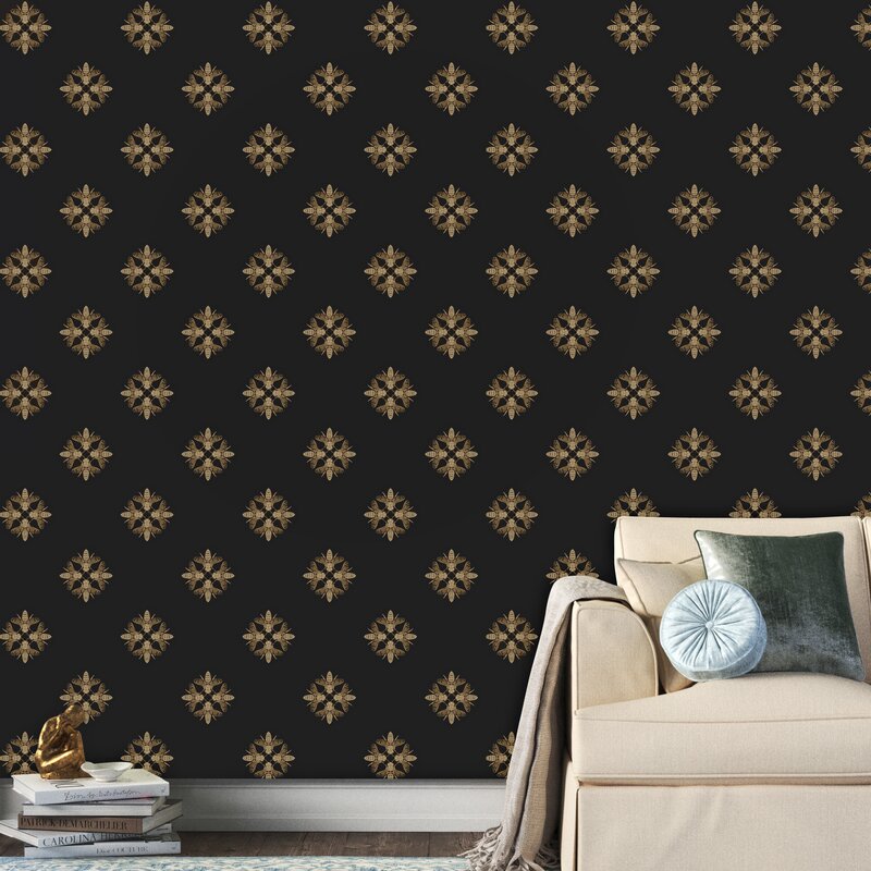 Black Geometric Roll
