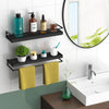 Black Gissel 2 Piece Floating Shelf