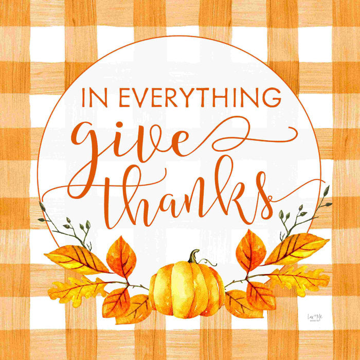 30" H x 30" W Give Thanks On Canvas by Lux + Me Designs Textual Art