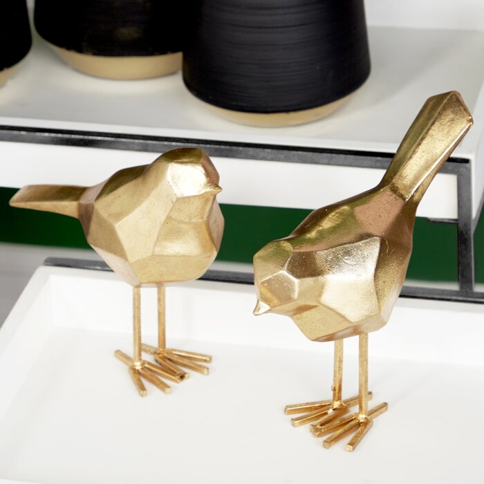 SET OF 2 Glam Bird Sculptures