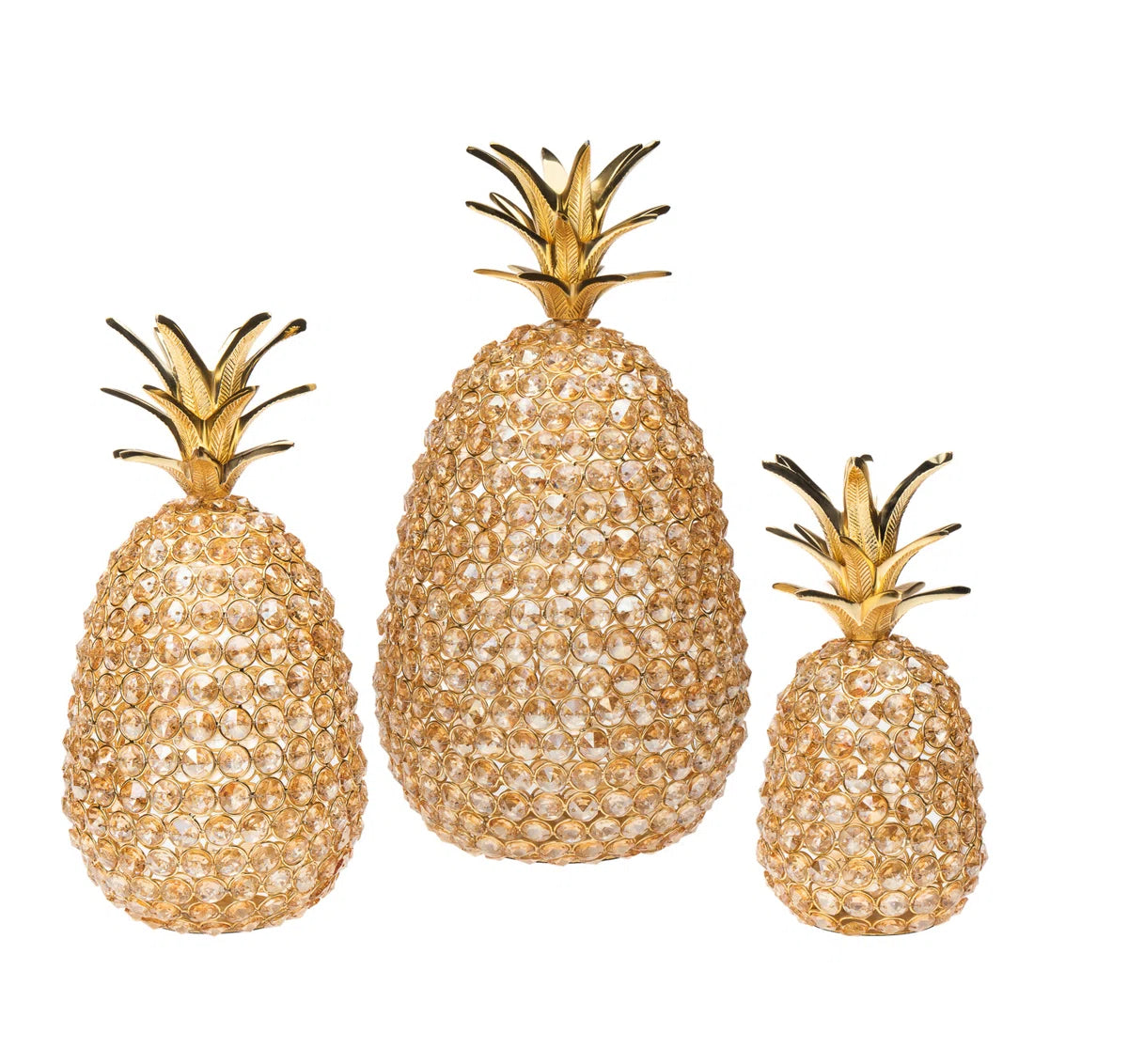 Glam Fruit Pineapple Sculpture Décor