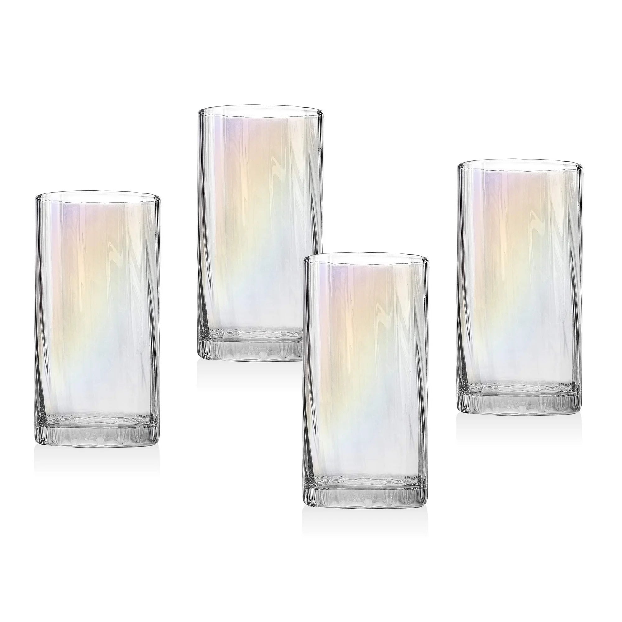 Highball Glass, Beverage Glass, Glass Cup, Tall Drinking Glass, Set of 4