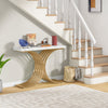 White/Gold Gonny Entryway Console Table