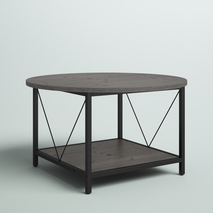 Granillo 4 Legs Round Coffee Table with Storage for Living Room